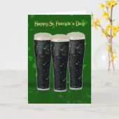 St Patrick Tageskarte mit halben Litern irischem Karte (Gelbe Blume)