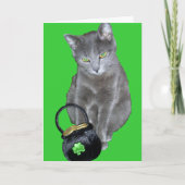 St Patrick Tageskätzchenkarte Karte (Vorderseite)