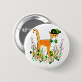 St Patrick Tageskatze Button (Vorne & Hinten)