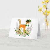 St Patrick Tageskatze Karte (Gelbe Blume)