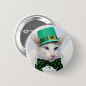 St Patrick Tageskatzen-Liebhaber-Knopf Button (Vorne & Hinten)