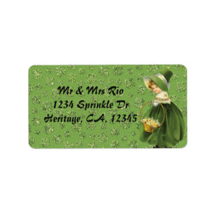 St Patrick Tagesklee-Blatt-Adressen-Etikett Adressaufkleber