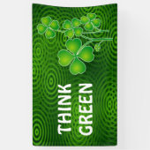St Patrick Tagesklee/-Kleeblätter + Ihre Ideen Banner (Vertikal)