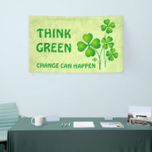 St Patrick Tagesklee/-Kleeblätter + Ihre Ideen Banner (Messeveranstaltung)