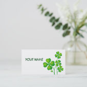 St Patrick Tagesklee/-Kleeblätter + Ihre Ideen Visitenkarte (Stehend Vorderseite)