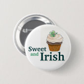 St Patrick Tagesklee-Kuchen-Knopf-Iren Button (Vorne & Hinten)