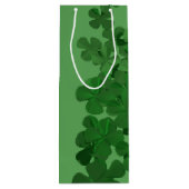 St Patrick TagesKleeblatt Geschenktüte Für Weinflaschen (Rückseite)