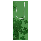 St Patrick TagesKleeblatt Geschenktüte Für Weinflaschen (Vorderseite)