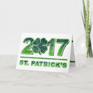 St Patrick TagesKleeblatt-Gruß-Karte 2017 Karte