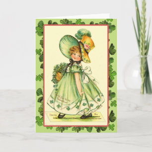 St Patrick TagesKleeblatt-Königin-Karten Karte