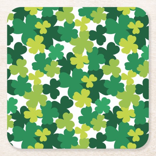 St Patrick TagesKleeblatt-Muster Rechteckiger Pappuntersetzer (Vorderseite)
