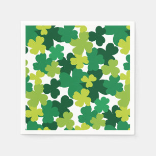 St Patrick TagesKleeblatt-Muster Serviette