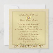 St Patrick TagesKleeblatt-Wappen-Hochzeit Einladung (Rückseite)