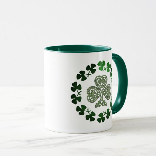 St Patrick TagesKleeblattkaffee-Tassen u. Tasse (VorderseiteRechts)