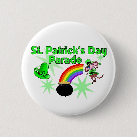 St Patrick Tagesknopf Button (Vorderseite)