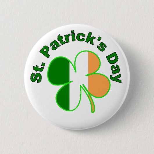 St Patrick Tagesknopf Button (Vorderseite)