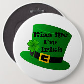 St Patrick Tagesknopf Button (Vorne & Hinten)