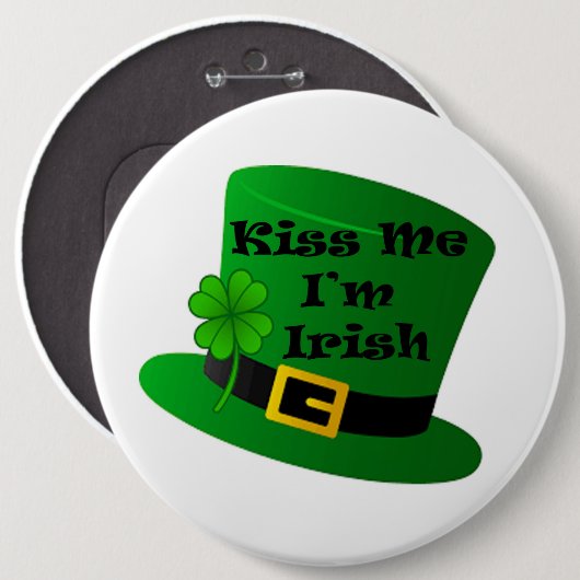 St Patrick Tagesknopf Button (Vorne & Hinten)