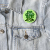 St Patrick Tagesknopf ~ Grunge-Kleeblatt Button (Beispiel)