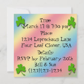 St Patrick Tageskobold-Party Einladung (Rückseite)