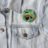 St Patrick TagesLabrador-Regenbogen Button (Beispiel)
