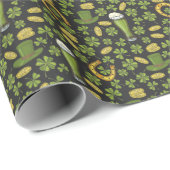 St Patrick Tagesmuster Geschenkpapier (Rolleneckpunkt)