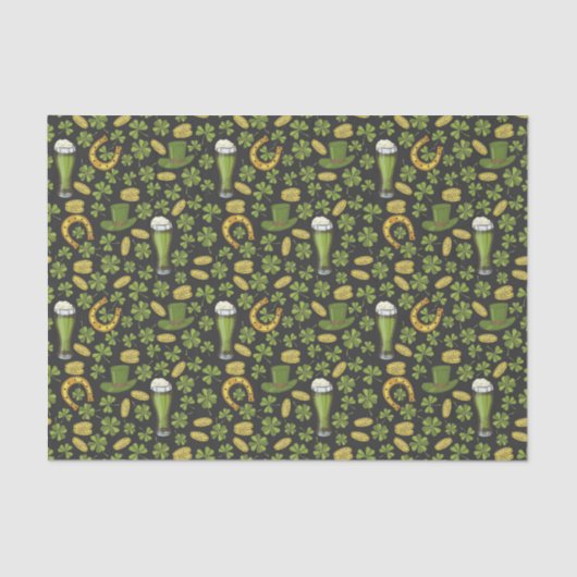 St Patrick Tagesmuster Seidenpapier (Vorderseite)