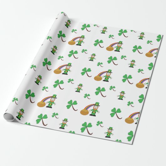 St Patrick TagesPackpapier Geschenkpapier (Ungerollt)