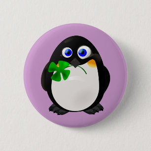 St Patrick TagesPinguin Button