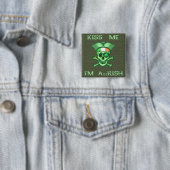 St Patrick Tagespiraten-Schädel-Knopf Button (Beispiel)