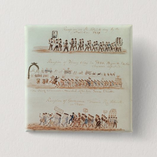 St Patrick Tagesprozession Button (Vorderseite)