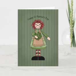 St Patrick TagesRaggedy Puppe Karte