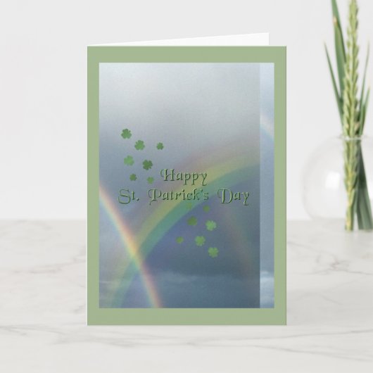 St Patrick Tagesregenbogen Karte (Vorderseite)