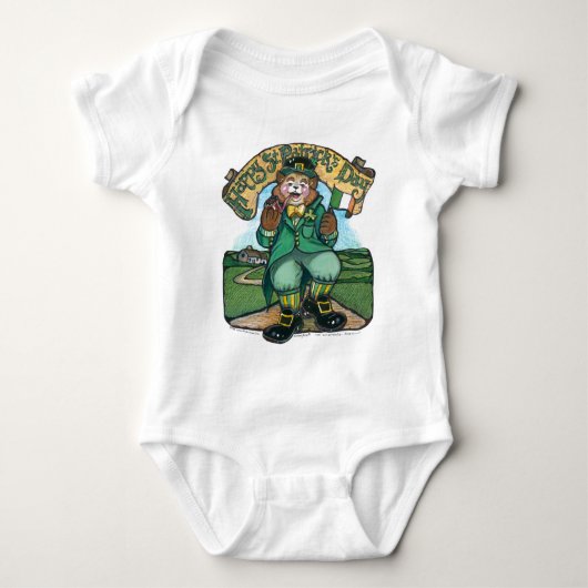 St Patrick TagesSäuglings-Shirt Baby Strampler (Vorderseite)