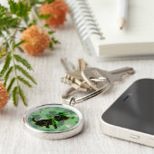 St Patrick Tagesschwarzes Labrador Schlüsselanhänger (Seite)