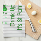 St Patrick Tagesscrapper-Katze Küchentuch (Viertel Falte)