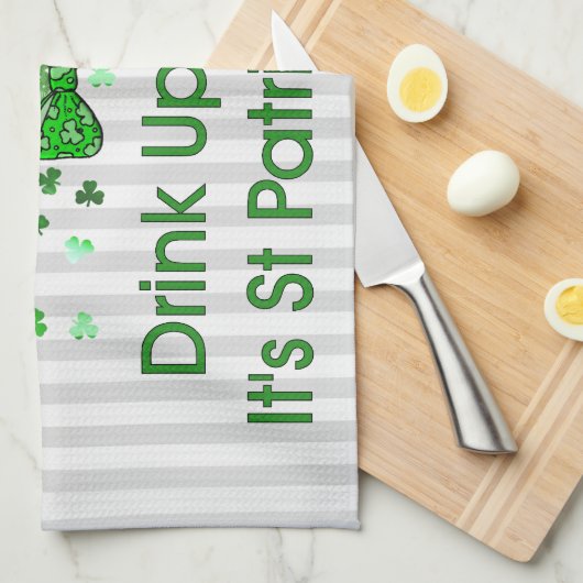 St Patrick Tagesscrapper-Katze Küchentuch (Viertel Falte)