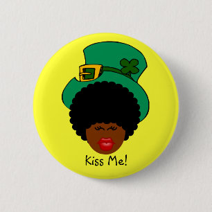 St Patrick TagesSpaß: Küssen Sie mich. Ich bin Button