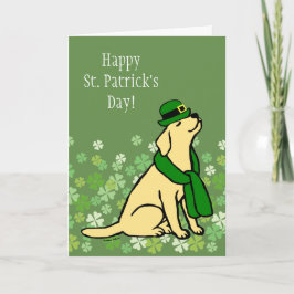 St Patrick Tagesstilvolle gelbe Labrador-Karte Karte