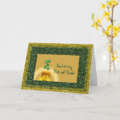 St Patrick Tagestopf Gold - Liebe Romance Karte (Gelbe Blume)