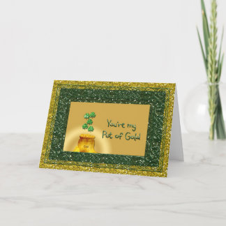 St Patrick Tagestopf Gold - Liebe Romance Karte