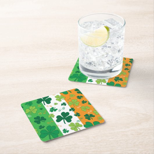 St Patrick TagesUntersetzer Rechteckiger Pappuntersetzer (Vor Ort)