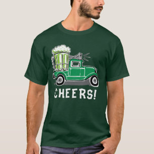 St Patrick TagesVintages LKW-Grün-Bier T-Shirt
