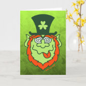 St Patrick Tageswütender Kobold Karte (Gelbe Blume)