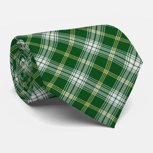 St. Patrick Tartan Necktie mit Harp Krawatte (Gerollt)