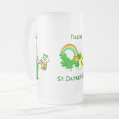 St.Patrick-Tasse Mattglas Bierglas (Vorderseite Links)