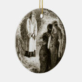 St Patrick traf sich durch Jungfrauen im Holz von Keramikornament (Rechts)