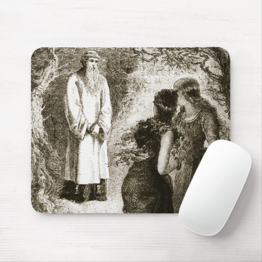 St Patrick traf sich durch Jungfrauen im Holz von Mousepad (Mit Mouse)