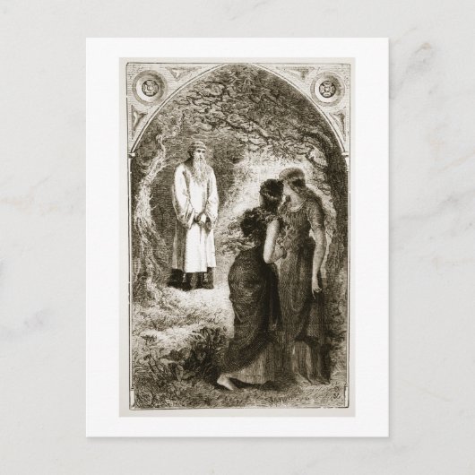 St. Patrick traf sich mit Jungfrauen im Wald von F Postkarte (Vorderseite)