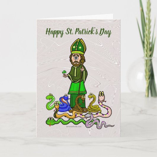 St. Patrick und die Schlangen individualisieren Ka Karte (Vorderseite)